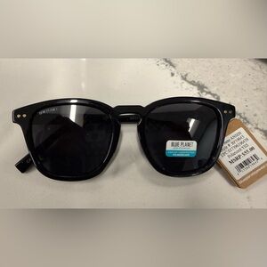 Blu Planet Men's Black Polarized Sunglasses - Gloss Frame